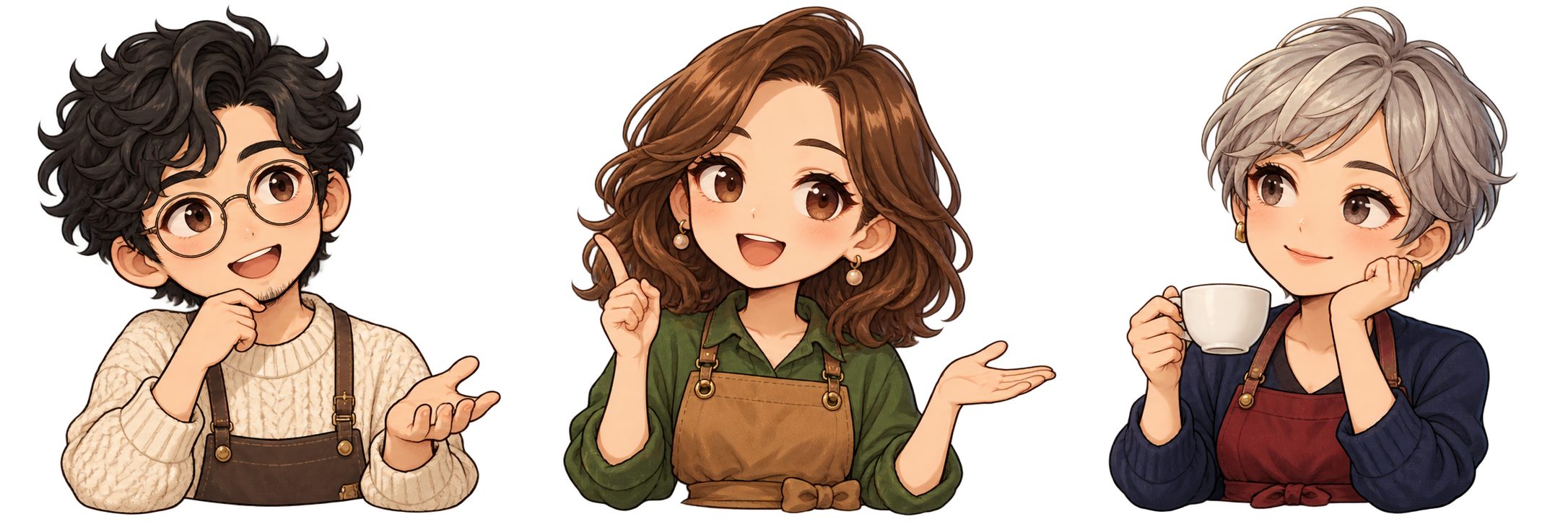 湯原リンの顔付きイラスト